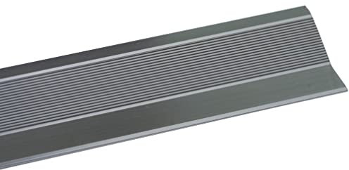 Amig - Tapajuntas para Suelo - 720 mm x 40 mm - Tira de Transición en Escalón y Adhesivo - Cubrecantos Embellecedor para Uniones de Madera, Parquet, Tarima, Mármol y Azulejo - Aluminio Plateado