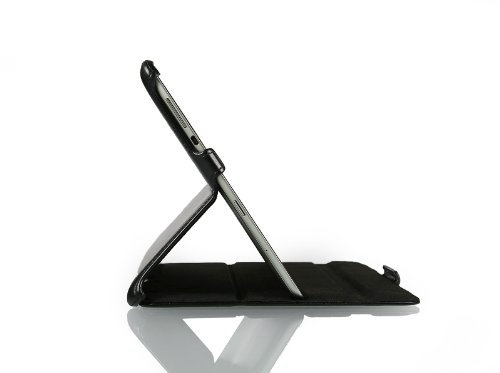 StilGut Custodia Esclusiva SlimCase con Funzione di Supporto per ASUS Transformer Pad TF300, Nero