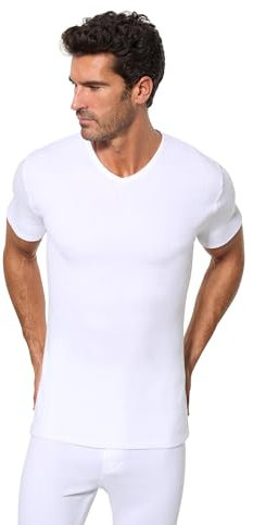 Abanderado Camiseta térmica manga corta cuello pico Algodón de invierno Hombre x1