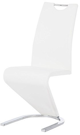 InnoSeat Schwingstuhl Skovde (2er-Set) in Weiß, Modern, Platzsparend, für Essen, Gepolstert, Schaumstoff, Einfarbig