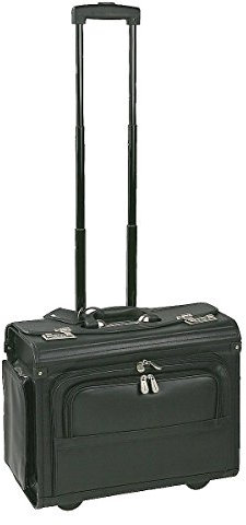 Dermata Business Pilotenkoffer auf Rollen 46 cm schwarz