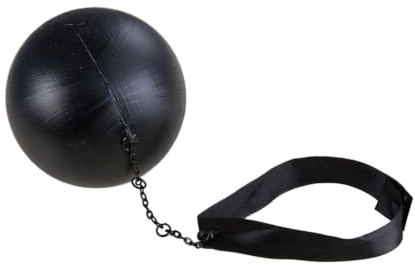 P'tit Clown 60311 Fußkette mit Kugel für Sträfling – Schwarz