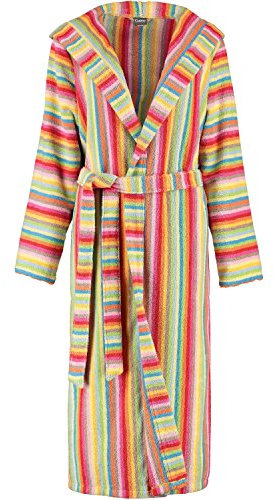 Cawoe Cawö Damen Bademantel Walkfrottier m. Kapuze Life Style 7081 bunt - Mehrfarbig: Größe: 42 (Gr. XL)