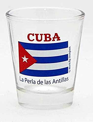 Schnapsglas mit Kuba-Flagge