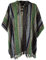 GURU SHOP Poncho Hippie Chic, Ethno Poncho, Andenponcho - Grün/schwarz, Herren/Damen, Baumwolle