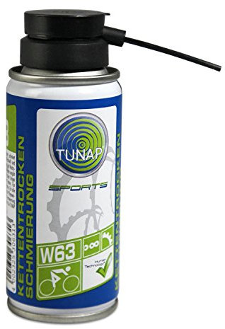 TUNAP SPORTS Kettenwachs, 100 ml | Fahrrad-Trockenschmierung Spray für die Kette auf Wax-Basis für MTB, Rennrad (Vers.2016)