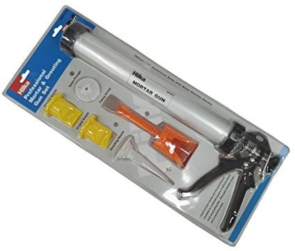 Hilka 66855006. Set de pistola profesional para mortero y cemento, plateado