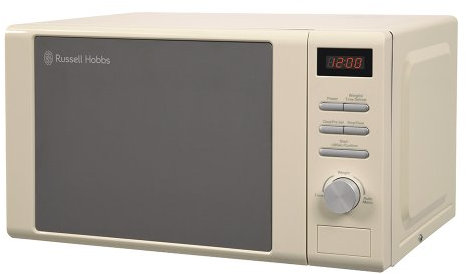 Russell Hobbs RHM2064C 20 Litre 800 W Cream Digital Heritage Microwave with 5 Power Levels, Automatic Defrost, 8 Auto Cook Menus, Clock & Timer, Easy Clean