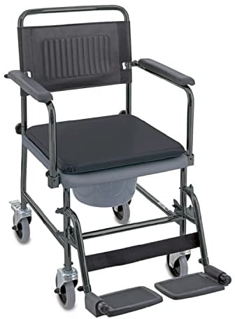 Invacare glideabout Toilettenstuhl, schwarz anthrazit