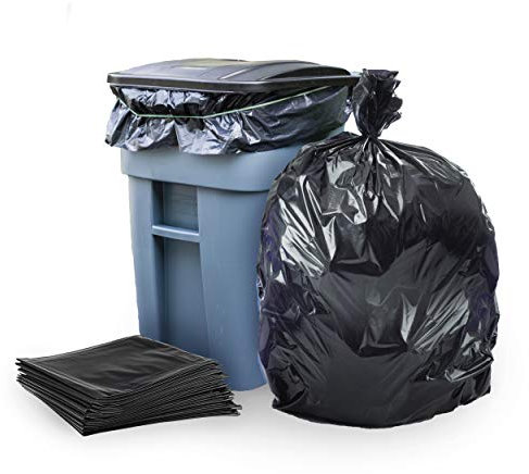 Plasticplace W65LDB Lot de 100 sacs poubelle résistants Noir 1,5 m 127 x 121,9 cm