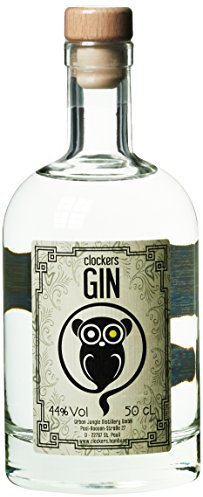 CLOCKERS GIN - Dry Gin aus Hamburg mit Wacholder- und Zitrusnote - mit 12 Botanicals - 8 Wochen gereift - Glasflakon mit Korken 50cl, 44% Vol.