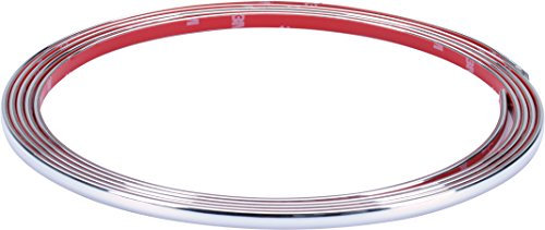 Chrom-Zierleiste - Flach - 7mm x 3mtr - inkl. 3M Klebeband