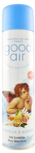 Ebano Spray Deodorante per Ambienti e Tessuti, Profumo Vaniglia e Agrumi, Lunga Durata, Elimina Odori in Casa, Auto, Armadi – 400 ml