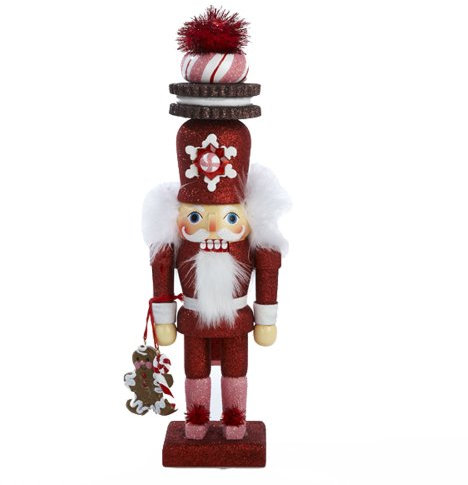Hollywood Nutcrackers Kurt Adler 30,50 cm Hollywood Casse-Noisette au Pain d'épices Portant Un gâteau pour Chapeau