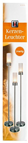 Haushalt International Kerzenleuchter Set 3tlg Edelst