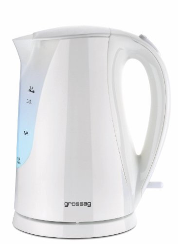 grossag Wasserkocher WK 22.00 1.7 Liter Weiß Abnehmbares Filtersieb Innen beleuchtet 2200 Watt