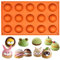 Molde de silicona flexible con 15 huecos semiesféricos para bombones, caramelos, postres, trufas, etc.