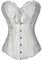 Everbellus Damen Jacquard Vollbrust Korsett Top für Dicke Abnehmen Halbbrust Corsage Weiß XXXXXX-Large (6XL)
