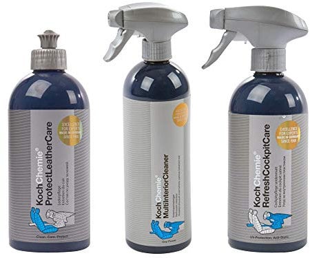 3-tlg. Koch Chemie Auto-Pflege-SET Innenraumreiniger Lederpflege Cockpitpflege