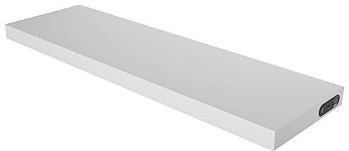 Pekodom 1185004 Mensola con casse bluetooth integrate, senza fili, invisibili, colore: bianco