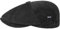 Lipodo 8 Panel Cord Flatcap Herren - Flat Cap aus Baumwolle - Schiebermütze Made in Italy - Unifarbene Schirmmütze - Herbst/Winter - Regular-Fit-Style - Gefütterte Wintermütze schwarz L (58-59 cm)