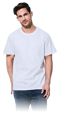 Stedman Apparel Men's Comfort-T/ST2100 Regular Fit Classic Short Sleeve T-Shirt, White, Small