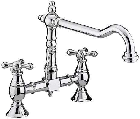 Bristan K BRSNK C Colonial Bridge Kitchen Sink Mixer Tap with Swivel Spout, Chrome