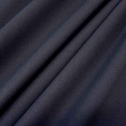 Stoff Meterware Baumwollstoff Panama Canvas blau marine dunkelblau stabil