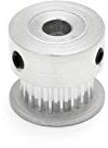 Zahnriemenrad T2,5 6mm breit - 20 Zähne, Bohrung 6,35mm H7 mit Klemmschrauben