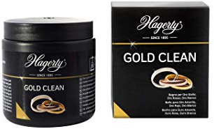 Hagerty Gold Clean Gold-Reinigungsbad 170 ml I Bad zur Reinigung von Gelb-, Weiß-, Rosa- und Rotgoldschmuck I Goldschmuck Reiniger für neuen Glanz I Mit Trommel, 170 Milliliter, 1