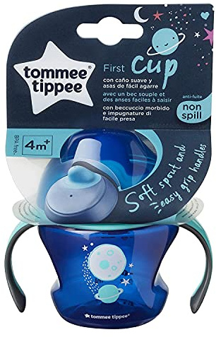 Tommee Tippee Weaning Sippee Cup, Super Soft Spout, Non-Spill, Removable Easy-Grip Handles, 4m+, Colours May Vary