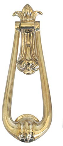 Castelion® Traditional Large Solid Brass Victorian Loop Door Knocker