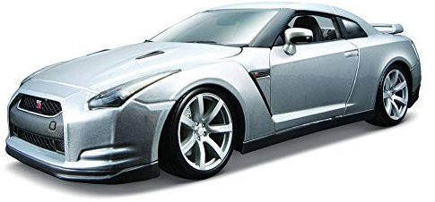 1/18 Burago Nissan GT-R 2009 Weiss, Silber