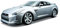 1/18 Burago Nissan GT-R 2009 Weiss, Silber