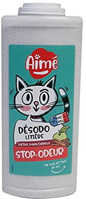 Aimé | Geruchsneutralisierer Katzenstreu 700 ml | Geruchsabsorbierendes Granulat aus Tobermorit | Duft: Apfel und Zimt