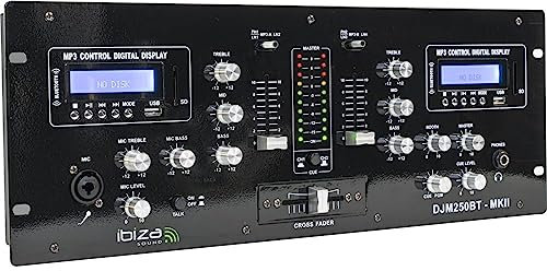 Ibiza DJM250BT-MKII - Mesa de mezclas para DJ