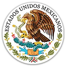 Aufkleber/Sticker Seal of Mexico Golden Eagle Mexiko Politik Kultur 7x7cm#A2211
