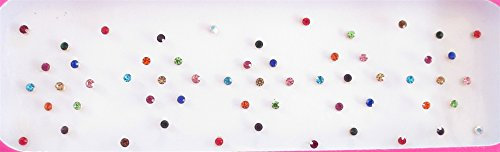 Glamorous Collection - Lot de 60 faux clous de nez autocollants Bindi 1 mm