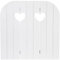 DRULINE Paravento Cuore Decorazione per Finestra Persiane Rialzo Legno Shabby Chic Decorazione - Bianco
