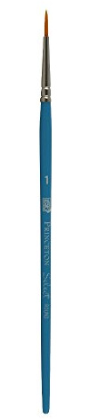 Princeton Select Artiste, Mixed-Media Brushes for Acrylic, Oil, Watercolor Series 3750 Round Synthetic, Size 1