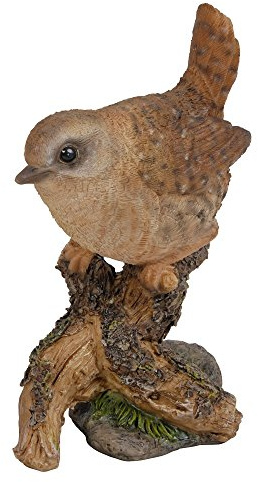 Vivid Arts British Birds Wren on a Stump Home or Garden Ornament (WBC-WREN-F)