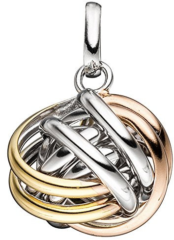 Jobo Damen-Anhänger Knoten aus 925 Sterling Silber Tricolor