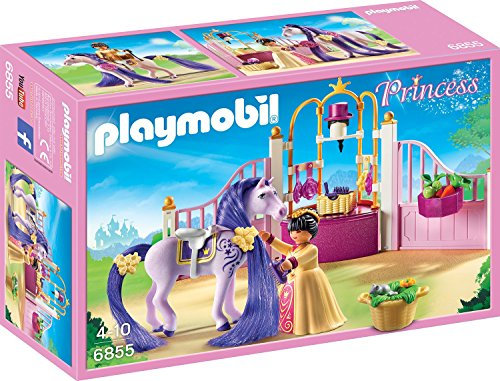 Playmobil 6855 Ecurie avec Cheval à coiffer et Princesse