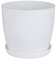 Home Garden Ornaments Plant Pots Indoor, Indoor Plant Pot - Decorative Flower Pots with Mat Surface and Plant Pot Saucer (Diameter: 14cm, Colour: White)