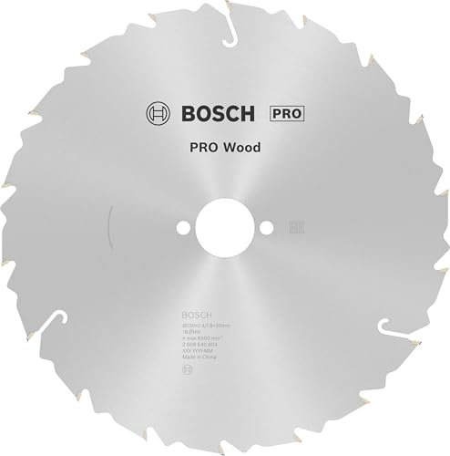Bosch 2608640804 Lame de scie Circulaire Speedline Wood 230 x 30 x 2,6 mm, 18, 1 pièce, Gris