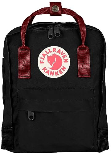Fjällräven Unisex Rucksack Kånken Mini, black-ox red, 13 x 20 x 29 cm, 7 Liter, 23561-550/326