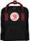 Fjällräven Unisex Rucksack Kånken Mini, black-ox red, 13 x 20 x 29 cm, 7 Liter, 23561-550/326