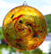 Lauschaer Glaskunst Bernstein Fensterbild, Farblich, Vibrant, Glas, Rund, Indoor, Erwachsener, 12 cm, 1 Stück