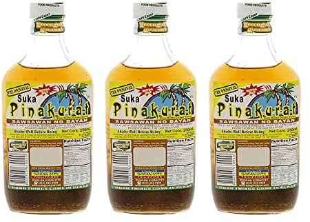 Suka Pinakurat the Original Flavor (Extra Hot) Pack of Three Bottle 250 Ml Per Bottle