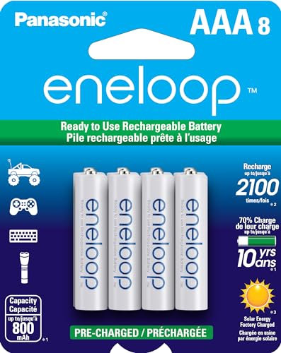Panasonic BK-4MCCA8BA rechargeable battery - rechargeable batteries (Universal, AAA, Nickel Metal Hydride, White, Blister)